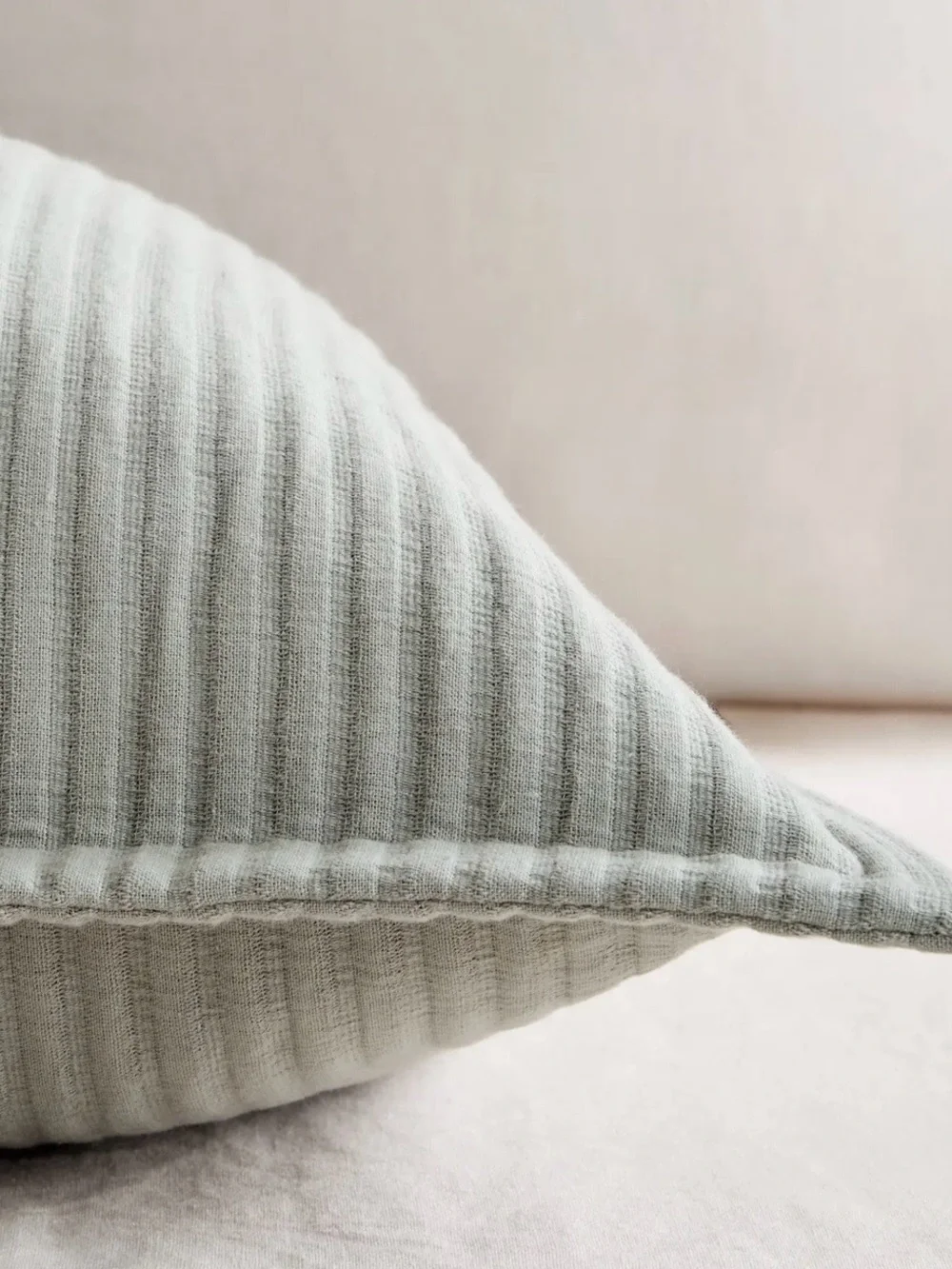 NWOT Quince Organic Cotton Matelasse Euro Sham, 26 X 26 (Dried Sage)